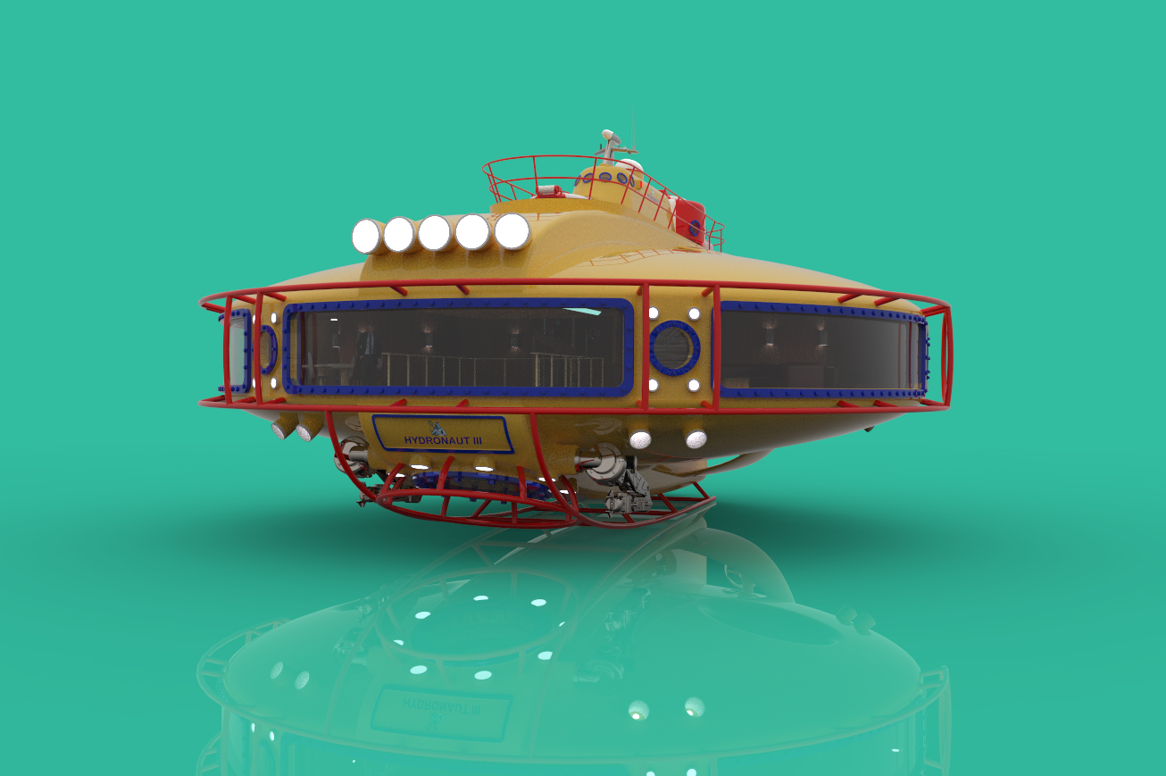 潜水艇外形结构3D图纸 STEP格式